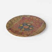 Red Gold Kashan Tepet Rug Persian Asian Pappteller (Schrägansicht)