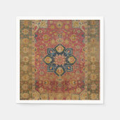 Red Gold Kashan Tepet Rug Persian Asian Serviette (Vorderseite)