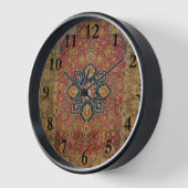 Red Gold Kashan Tepet Rug Persian Asian Uhr (Winkel)