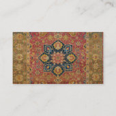 Red Gold Kashan Tepet Rug Persian Asian Visitenkarte (Rückseite)