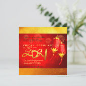 Red Gold Lanterns Chinese Ox Papier-Schnitt 2021 P (Stehend Vorderseite)