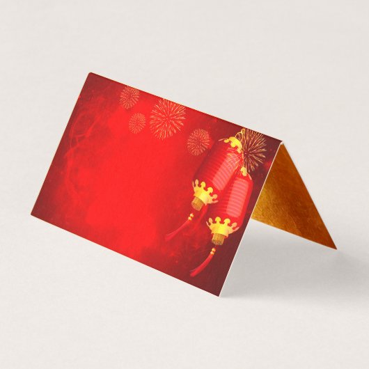 Red Gold Lanterns Chinese Tiger Paper-Schnitt 2022 (Rückseite)
