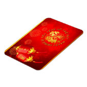 Red Gold Lanterns Rat Papier-Schnitt 2020 F Magnet (Linke Seite)