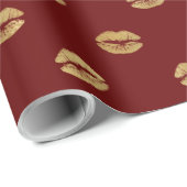 Red Gold Lips Packpapier (Rolleneckpunkt)