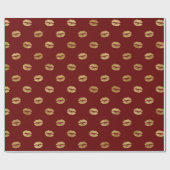 Red Gold Lips Packpapier (Flach)