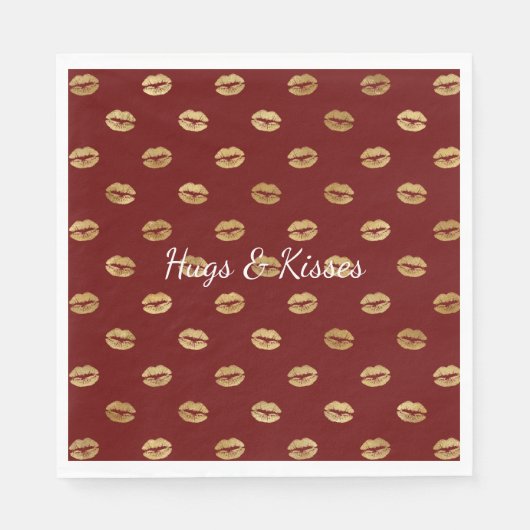 Red Gold Lips      Serviette (Vorderseite)
