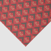 Red gold lotus vintage ethnic pattern seidenpapier (Ausschnitt)