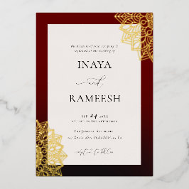 Red Gold Mandala Folieneinladung