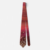 Red & Gold Marble Glitzer Necktie Krawatte (Vorderseite)