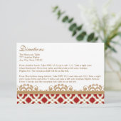 Red Gold marokkanische Wegbeschreibung Unterkunft Begleitkarte (Stehend Vorderseite)