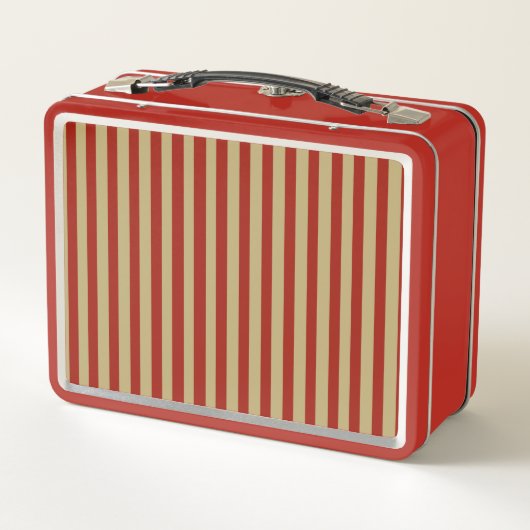 Red Gold Metal Lunch Box (Rückseite)