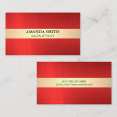 Red Gold Metallic Brushed Visitenkarte (Vorne/Hinten)
