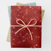 Red Gold Mint Sparkle Geschenkpapier Set (Beispiel)