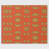 Red Gold Modern Geometric Abstrakt Diamond Pattern Geschenkpapier (Flach)