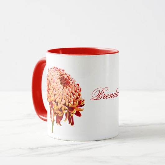 Red Gold Mum Coffee Cup Tasse (Vorderseite Links)