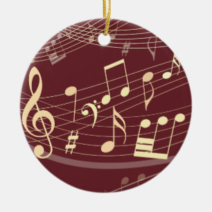 Red Gold Musical Weihnachtsschmuck Personalisiert