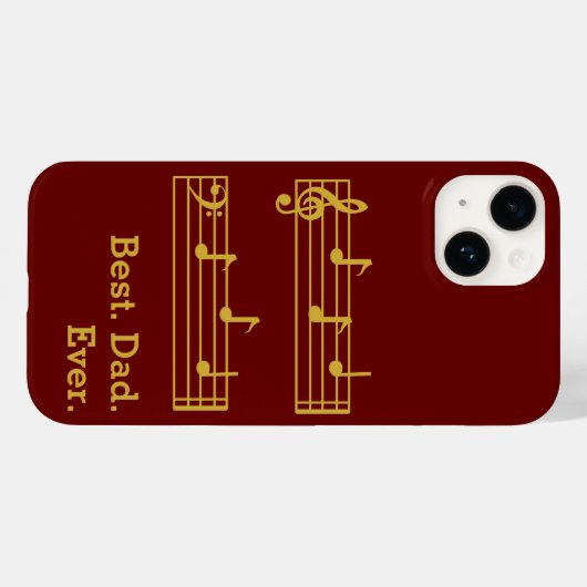 RED GOLD MUSIKNOTEN BEST VATER JE TREBLE BASS Case-Mate iPhone HÜLLE (Rückseite (Horizontal))