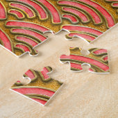 Red Gold Muster Lunar Neujahr des Drachen 2024 Puzzle (Seite)