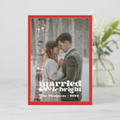 Red & Gold Newlywings Weihnachten (Stehend Vorderseite)