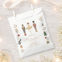 Red gold Nutcracker Ballerina Kindergeburtstag Par Geschenktütchen