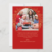 Red Gold Nutcracker Foto Frohe Weihnachten (Rückseite)