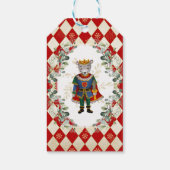 Red Gold Nutcracker Frohe Weihnachtsfeier Geschenkanhänger (Rückseite)
