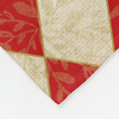 Red Gold Nutcracker Holiday Wreath Kinderzimmer Fleecedecke (Ecke)