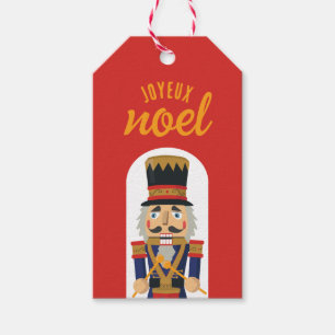 Red Gold Nutcracker Joyeux Weihnachten Weihnachtsg Geschenkanhänger