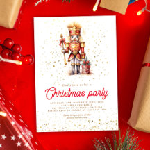 Red Gold Nutcracker Weihnachts-Party