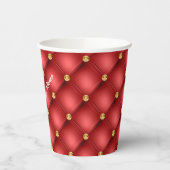 Red Gold Paper Cups mit benutzerdefiniertem Text Pappbecher (Links)
