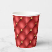 Red Gold Paper Cups mit benutzerdefiniertem Text Pappbecher (Rechts)