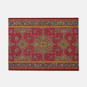 Red & Gold Persian Rug Doormat Fußmatte