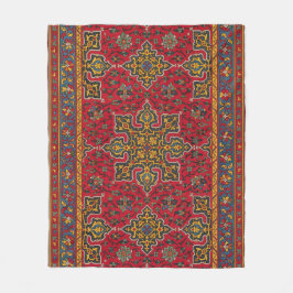 Red & Gold Persian Rug Fleecedecke