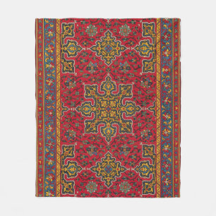 Red & Gold Persian Rug Fleecedecke