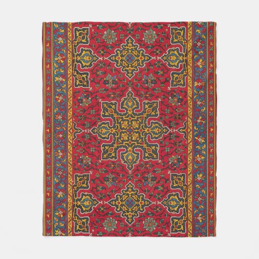 Red & Gold Persian Rug Fleecedecke (Vorderseite)