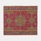Red & Gold Persian Rug Fleecedecke (Vorderseite (Horizontal))