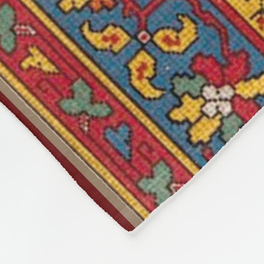 Red & Gold Persian Rug Fleecedecke (Ecke)