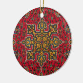 Red & Gold Persian Rug Keramikornament (Links)