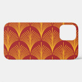 Red Gold Pfau: Art Deco. Case-Mate iPhone Hülle (Rückseite (Horizontal))