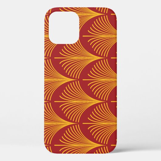 Red Gold Pfau: Art Deco. Case-Mate iPhone Hülle (Rückseite)