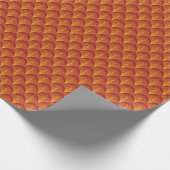 Red Gold Pfau: Art Deco. Geschenkpapier (Ecke)