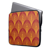 Red Gold Pfau: Art Deco. Laptopschutzhülle (Vorderseite Links)