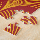 Red Gold Pfau: Art Deco. Puzzle (Seite)