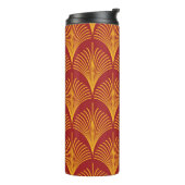 Red Gold Pfau: Art Deco. Thermosbecher (Nach links gedreht)