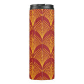 Red Gold Pfau: Art Deco. Thermosbecher (Rückseite)