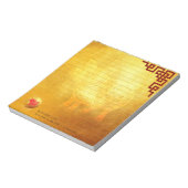 Red Gold Pig Papercut Chinesisches Neujahr 2019 An Notizblock (Rotiert)