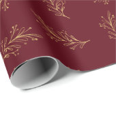 Red & Gold Pine Geschenkpapier (Rolleneckpunkt)
