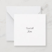 Red Gold Poinsettia Muster Mitteilungskarte (Rückseite)