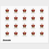 Red Gold Prince Baby Shower Stickers (Blatt)