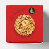 Red Gold Rabbti Papercut Chinesisches Neujahr 2023 Geschenkschachtel (Oben)